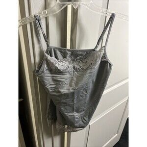 White House Black Market Large Lace Tank Top Adj Straps Nice